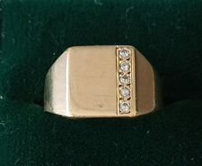 Mens 9ct gold signet - gold,