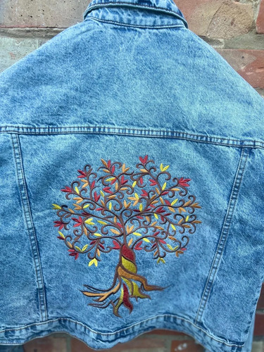 Embroidered tree life - embroidered, of