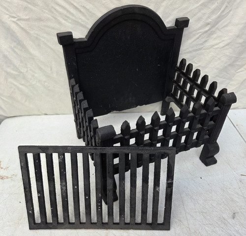 Black cast iron fire place - black,