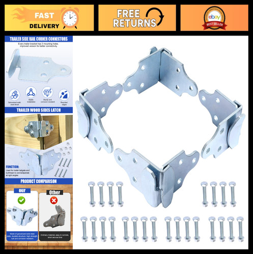 Wooden trailer side brackets - wooden,