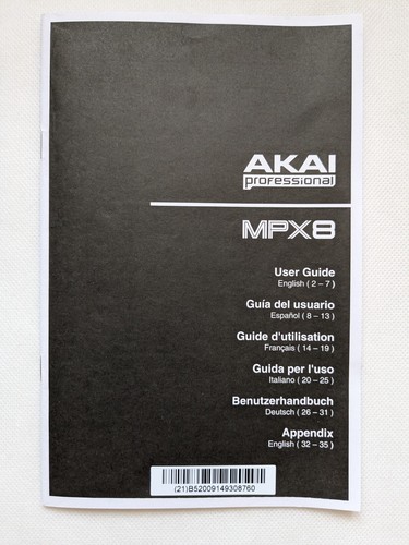 Akai mpx8 owner manual - akai, owner's