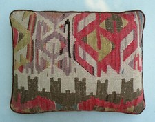 Antique Flat-Weave Kilim/Kelim Feather Cushion/Pillow. Handmade 50cm x 40cm.