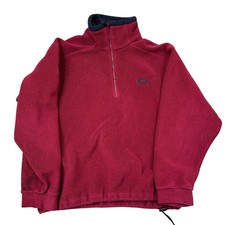 Lowe Alpine Fleece Jumper 1/4 Zip Y2K Polartec Retro Aleutian Red Mens Medium