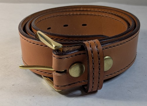 Bianchi brown leather belt - brown,