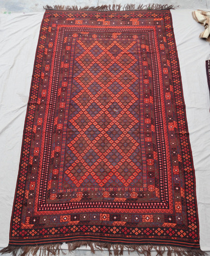 Afghan turkmen wool kilim - wool,