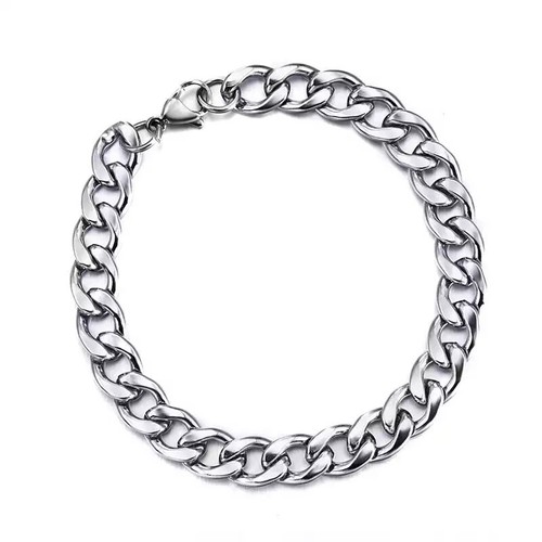 Men silver bracelet 5mm - men's,