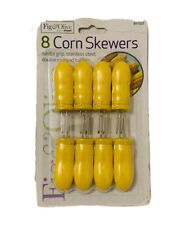 PACK OF 8 JUMBO CORN ON THE COB HOLDERS / SWEETCORN SKEWERS / PRONGS - BBQ
