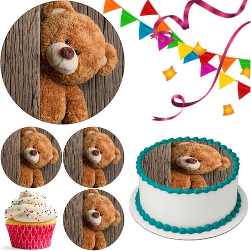 Teddy bear cake topper - teddy, party