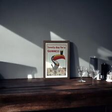 Guinness Toucan Style Wooden Framed Small Mirror | Pub Mirror 33x23 cm