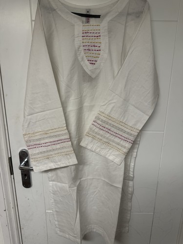 White elegant summer kurta - white,