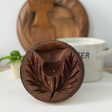 Antique Treen Butter Stamp