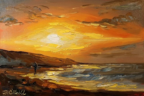 Sunset beach oil - sunset,
