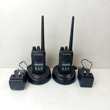 Motorola GP360 GP340 VHF 16-Channel Two-Way  2 x Radios With 2 Chargers
