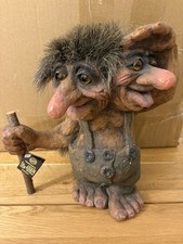 Vintage NyForm Norwegian Two Headed Troll Tagged No 101 Large Figure Retro 