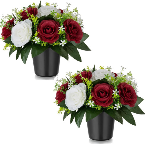 Artificial grave flowers pots - artificial,