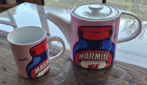 Marmite teapot and mug - mug, pink