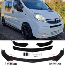 Gloss Front Bumper Spoiler Lip Splitter Kit For Vauxhall Opel Vivaro A 2007-2018