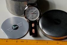 BMW Mini Watch Water Resistant With Date window , White and Silver Face