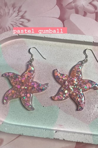 Starfish earrings sterling - starfish,