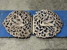 Sterling silver 1975 Hallmarked Stork Pattern Nurse/Midwife Buckle On Belt.