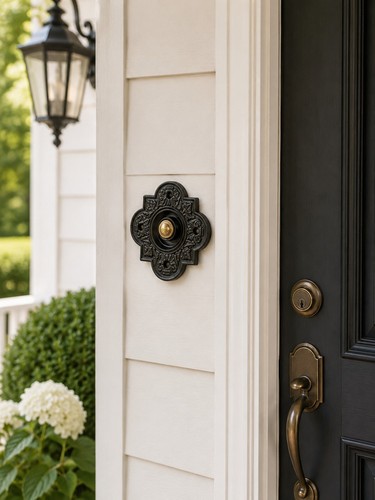Door bell push - press, pointed
