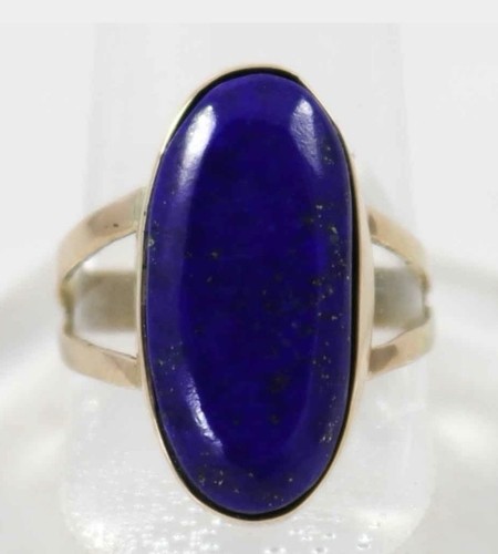 Vintage lapis yellow gold ring - vintage,