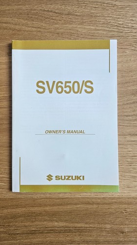 Suzuki sv650 owner manual - suzuki, sv650(s)