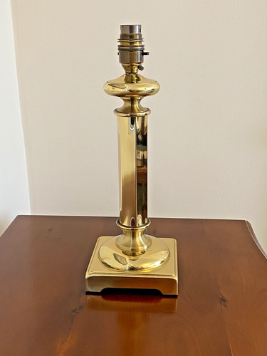 Solid brass table - lamp, base