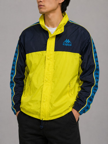 Kappa windbreaker yellow black - windbreaker, yellow/black