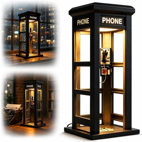 Vintage phone booth - phone, ambient
