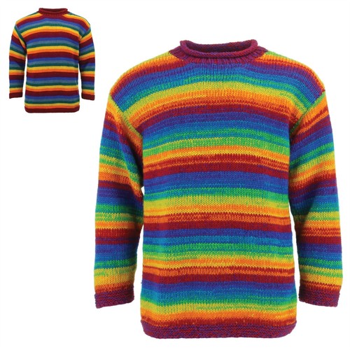 Wool jumper rainbow - wool,