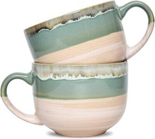 Large Ceramic Coffee Mug Set