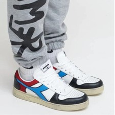 Diadora basket low white black - basket,