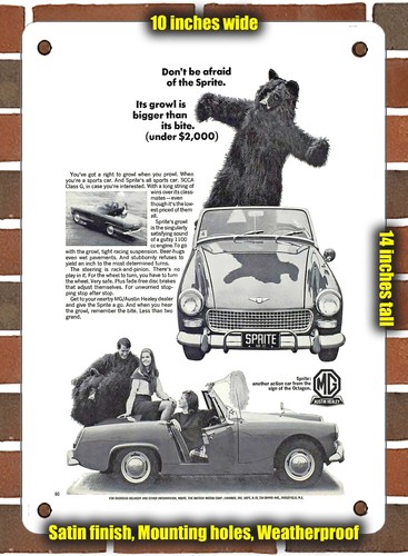 Metal sign 1967 mg austin - metal,