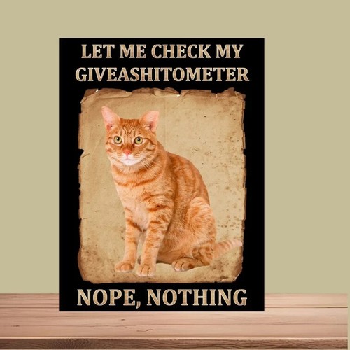 Funny ginger cat metal - funny,