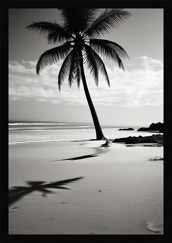 Epic tropical beach framed - tropical,