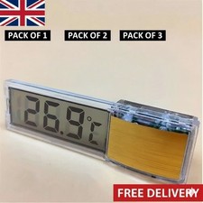New 3D Digital Fish Tank Thermometer LCD Crystal Aquarium Water Temp UK