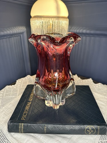 Vintage murano style cranberry - murano,