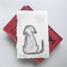 Natural Charcoal Dog Sketch