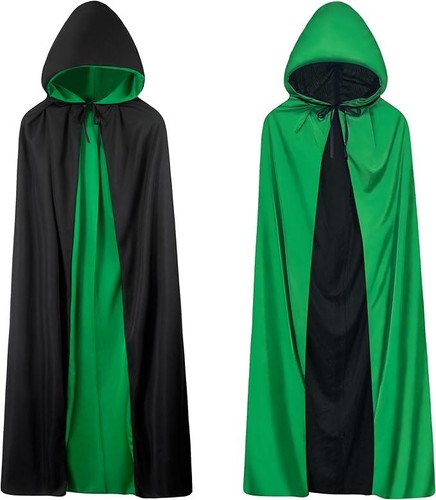 Black green hooded cloak - hooded,