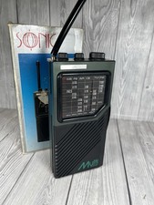 Sonic Multi Band Radio FM AM Classic Portable Hand Held Boxed Vintage Working