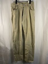 Armani Jeans Linen Trousers Mens W31 L36 Beige 001 Comfort Fit Lightweight