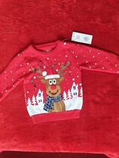 Baby Boys Xmas Jumper Size 9-12 Brand Primark New With Tags