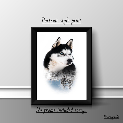 Alaskan husky pet dog print - alaskan,