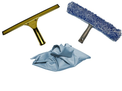 Ettore brass squeegee 14 - 14", squeegee+14"