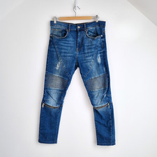 Zara Biker Jeans Distressed