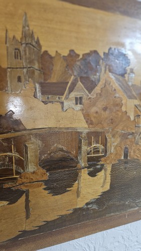 Vintage marquetry picture - vintage,