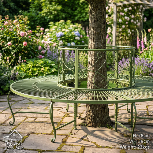 Tree bench green large rustic - tree,