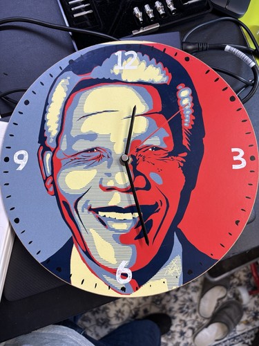 Nelson mandela wall clock - mandela,