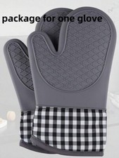 1 Piece Silicone Oven Gloves Waterproof Heat Resistant Non Slip Cooking Mitts